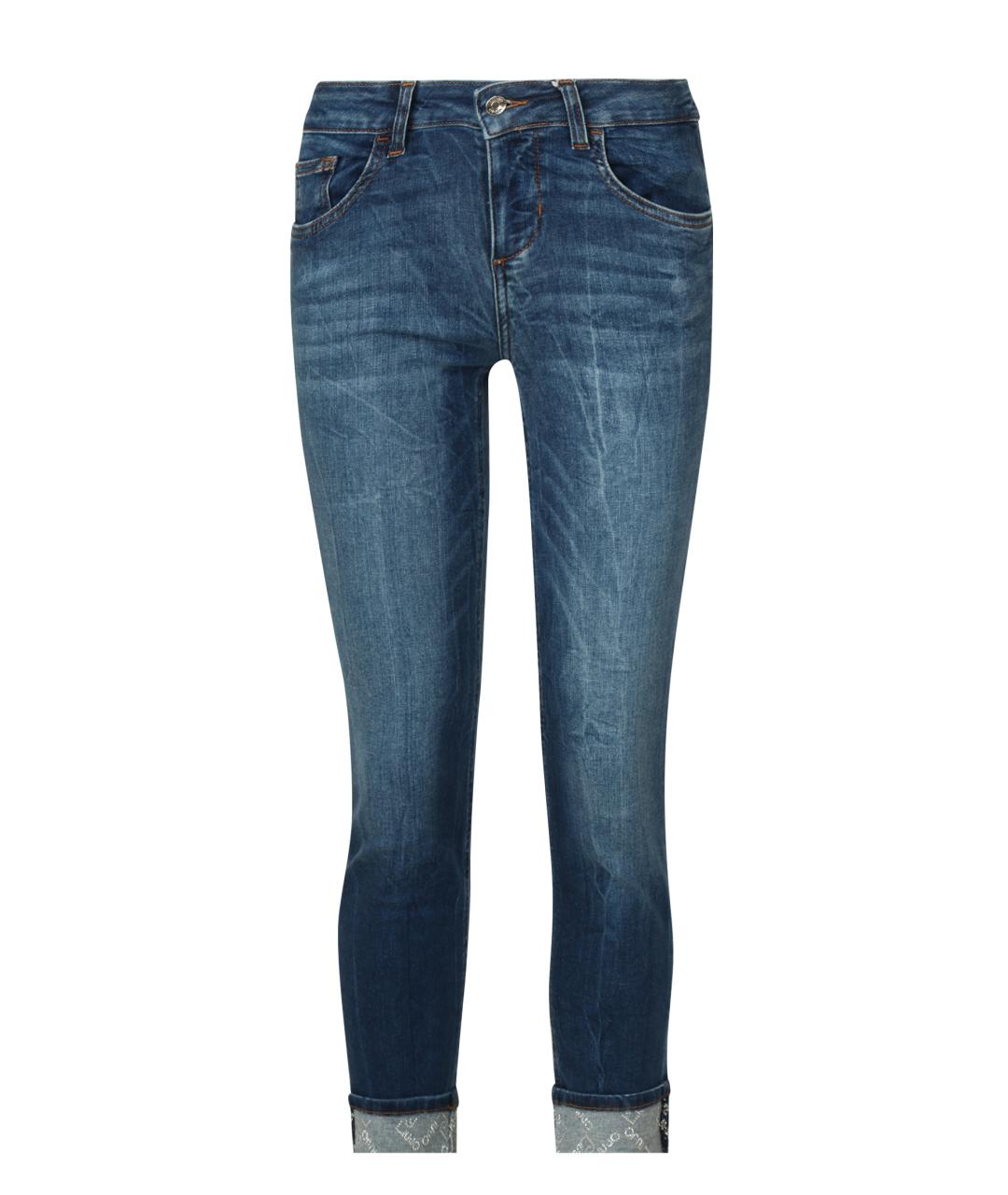 LIU JO Синие хлопковые прямые джинсы, фото 1