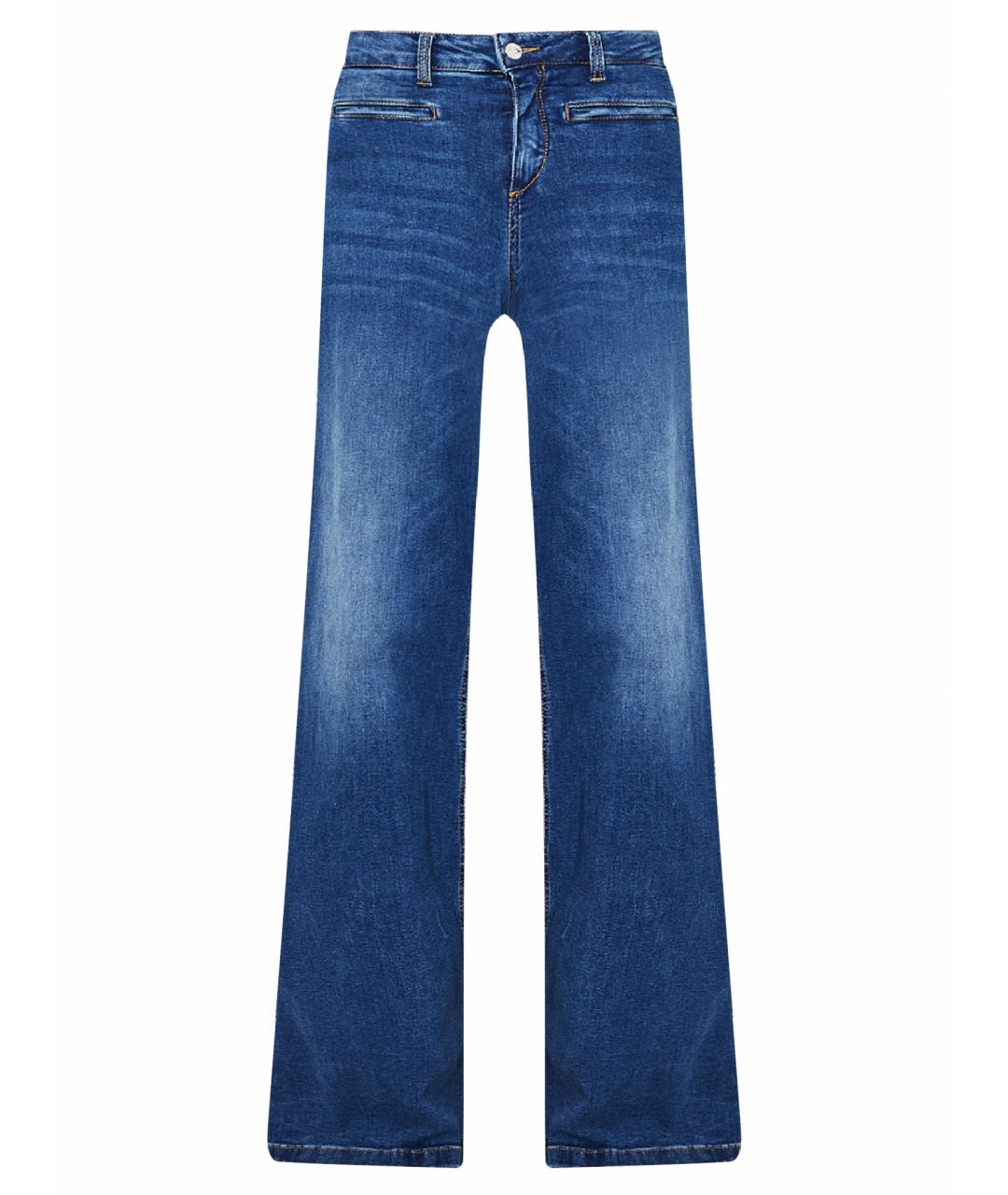 LIU JO Синие хлопковые прямые джинсы, фото 1
