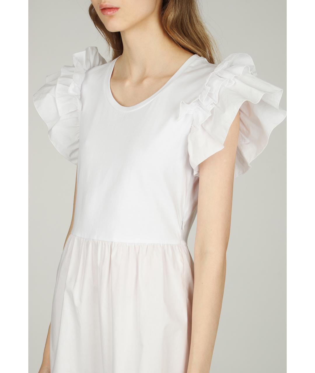 LIU JO Белое хлопковое платье, фото 4