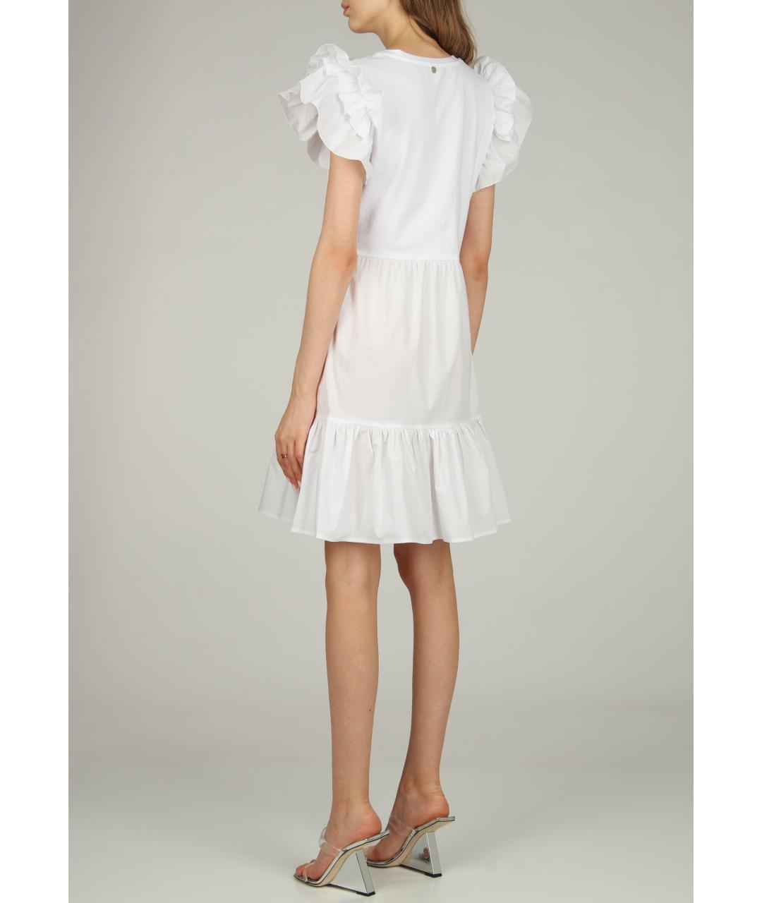 LIU JO Белое хлопковое платье, фото 3
