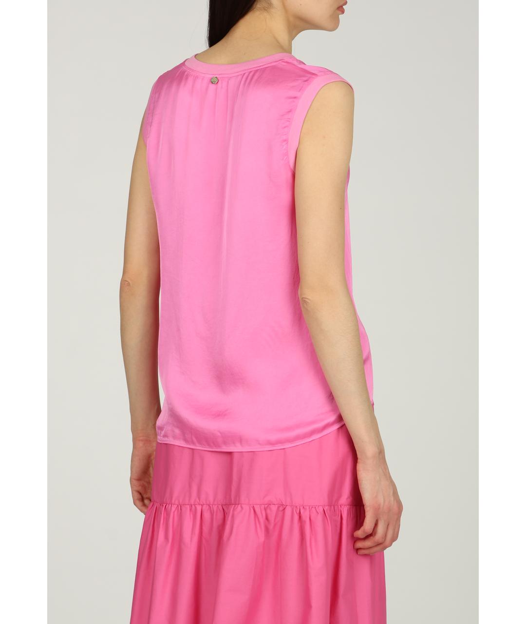 LIU JO Розовая вискозная футболка, фото 3