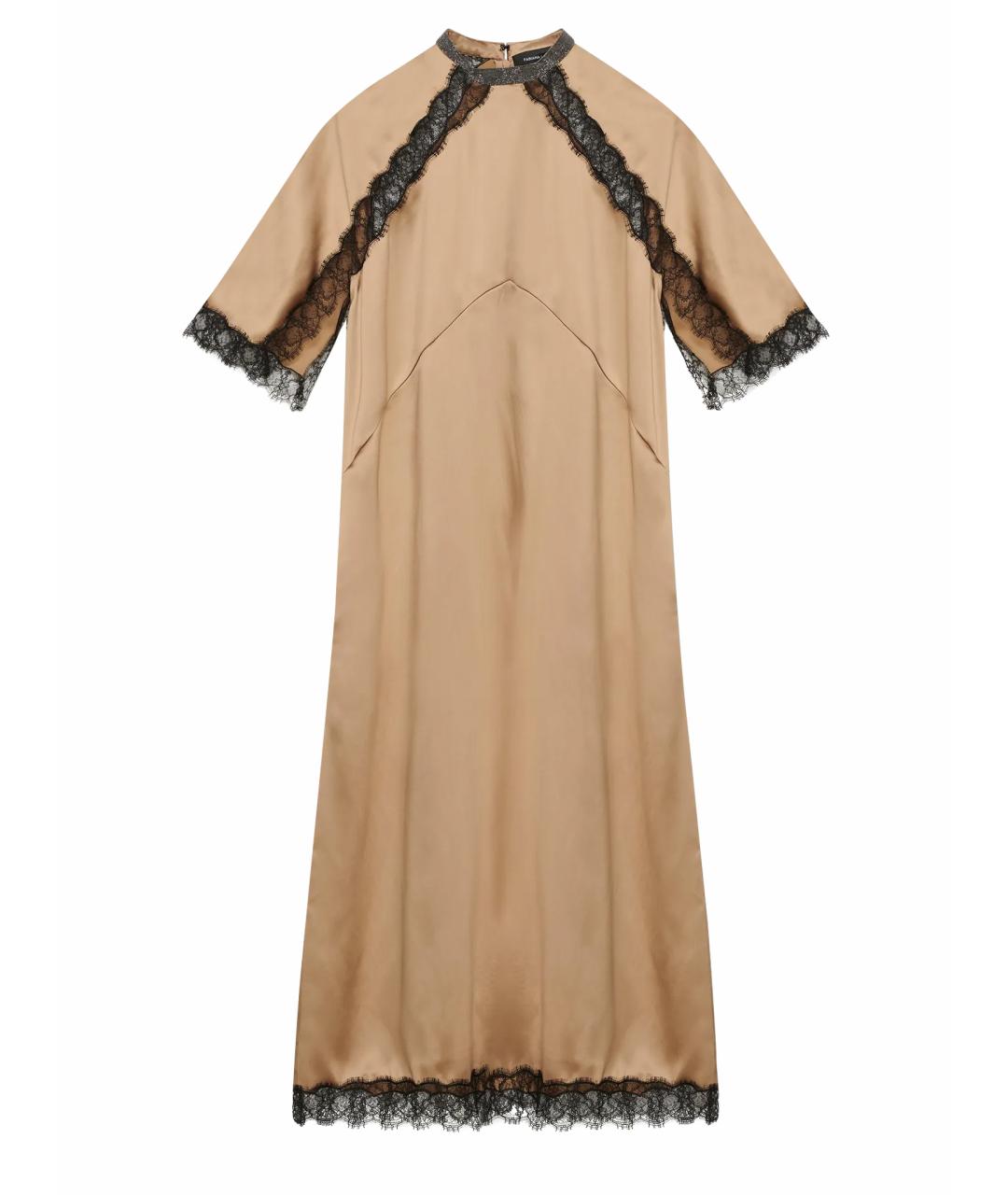 FABIANA FILIPPI Коричневое вискозное вечернее платье, фото 1