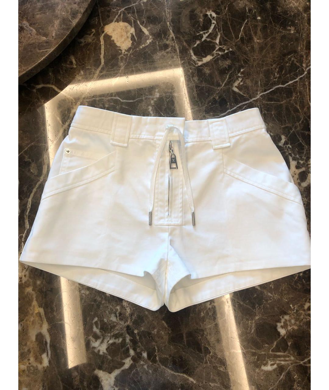 LOUIS VUITTON PRE-OWNED Белые хлопковые шорты, фото 6