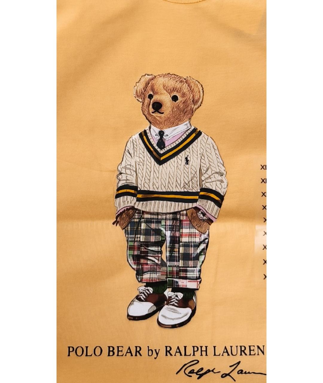 POLO RALPH LAUREN Желтый хлопковый детская футболка / топ, фото 4