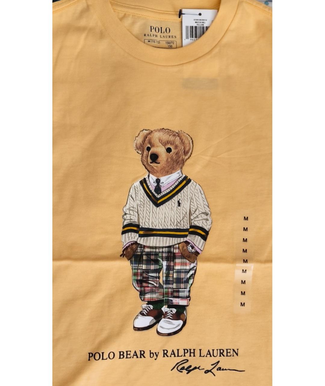 POLO RALPH LAUREN Желтый хлопковый детская футболка / топ, фото 3