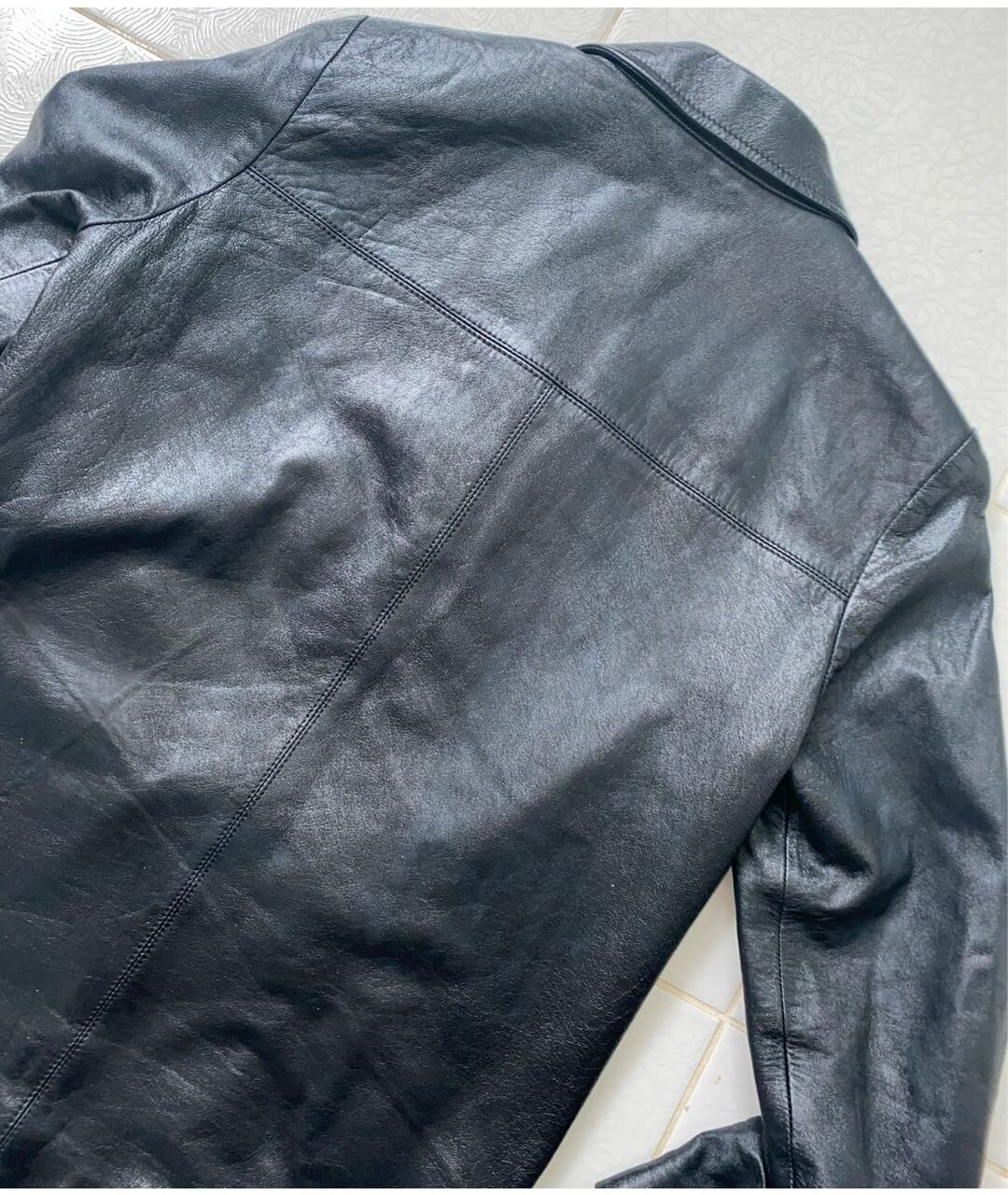 SAINT LAURENT Черный кожаный жакет/пиджак, фото 2