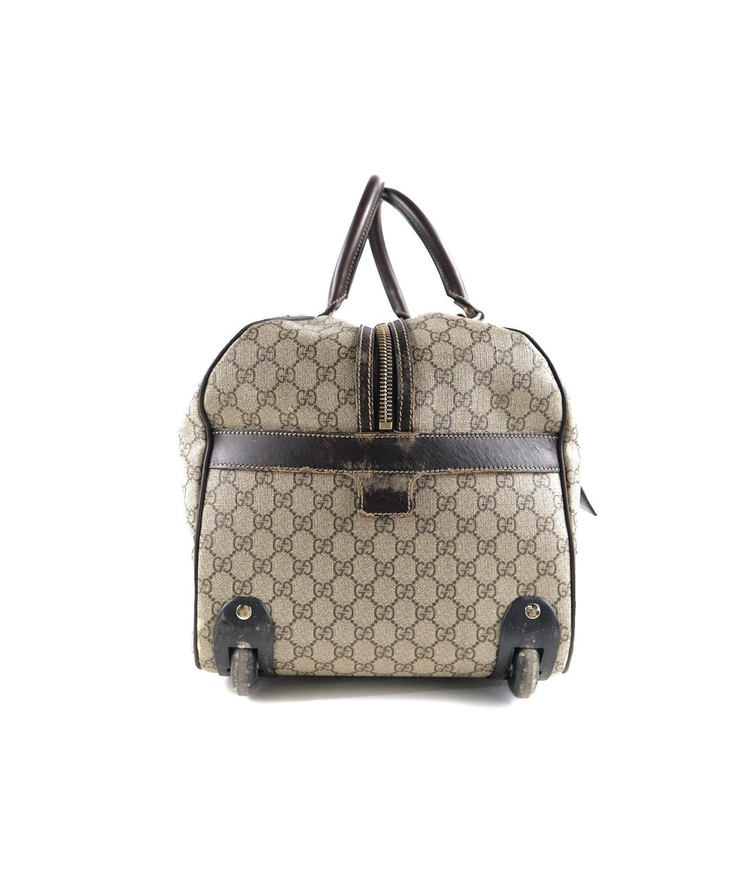 GUCCI Бежевая тканевая дорожная/спортивная сумка, фото 2