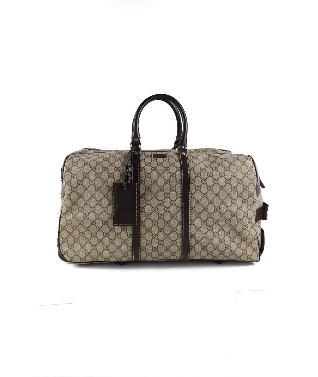 GUCCI Бежевая тканевая дорожная/спортивная сумка, фото 7