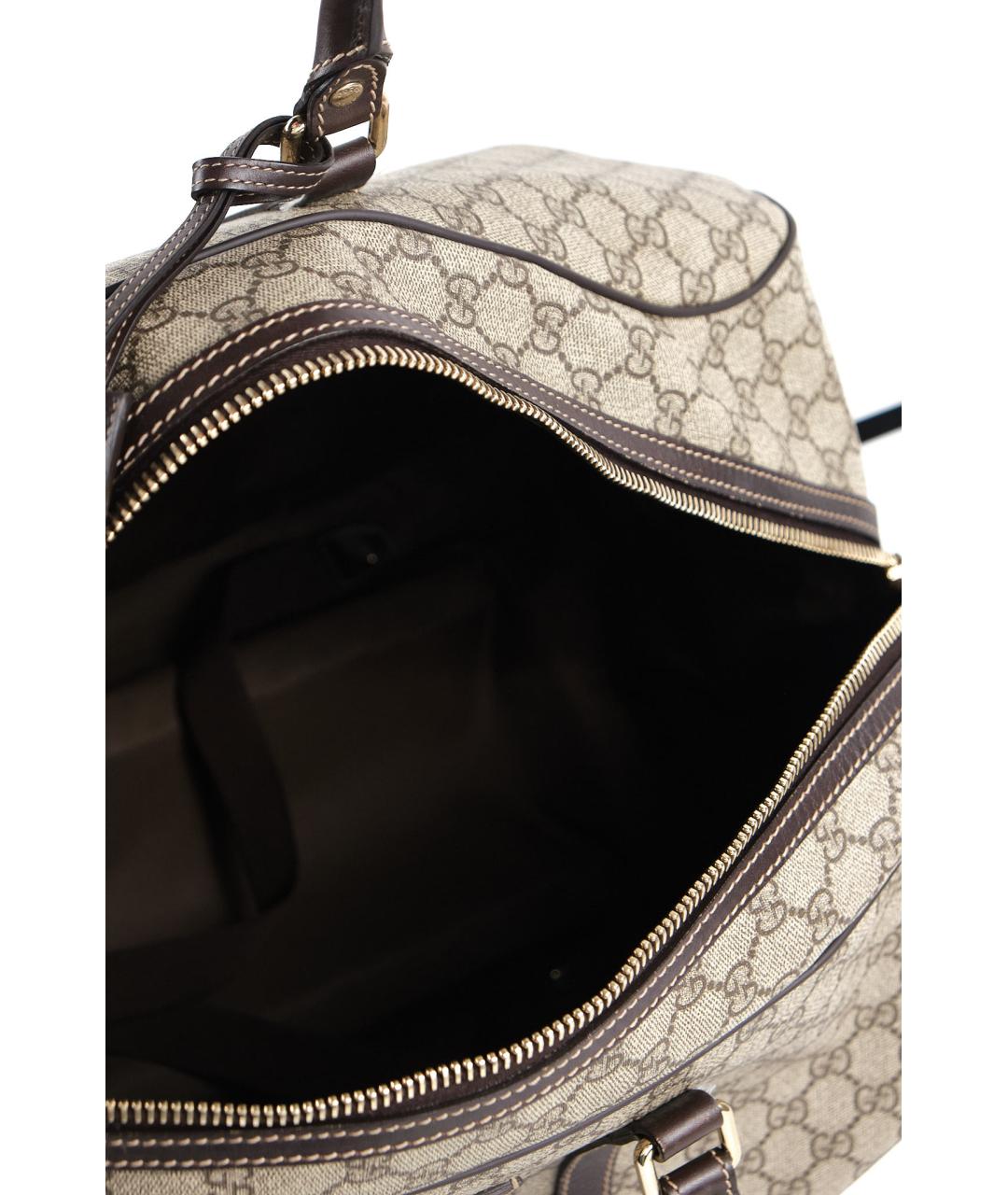 GUCCI Бежевая тканевая дорожная/спортивная сумка, фото 4