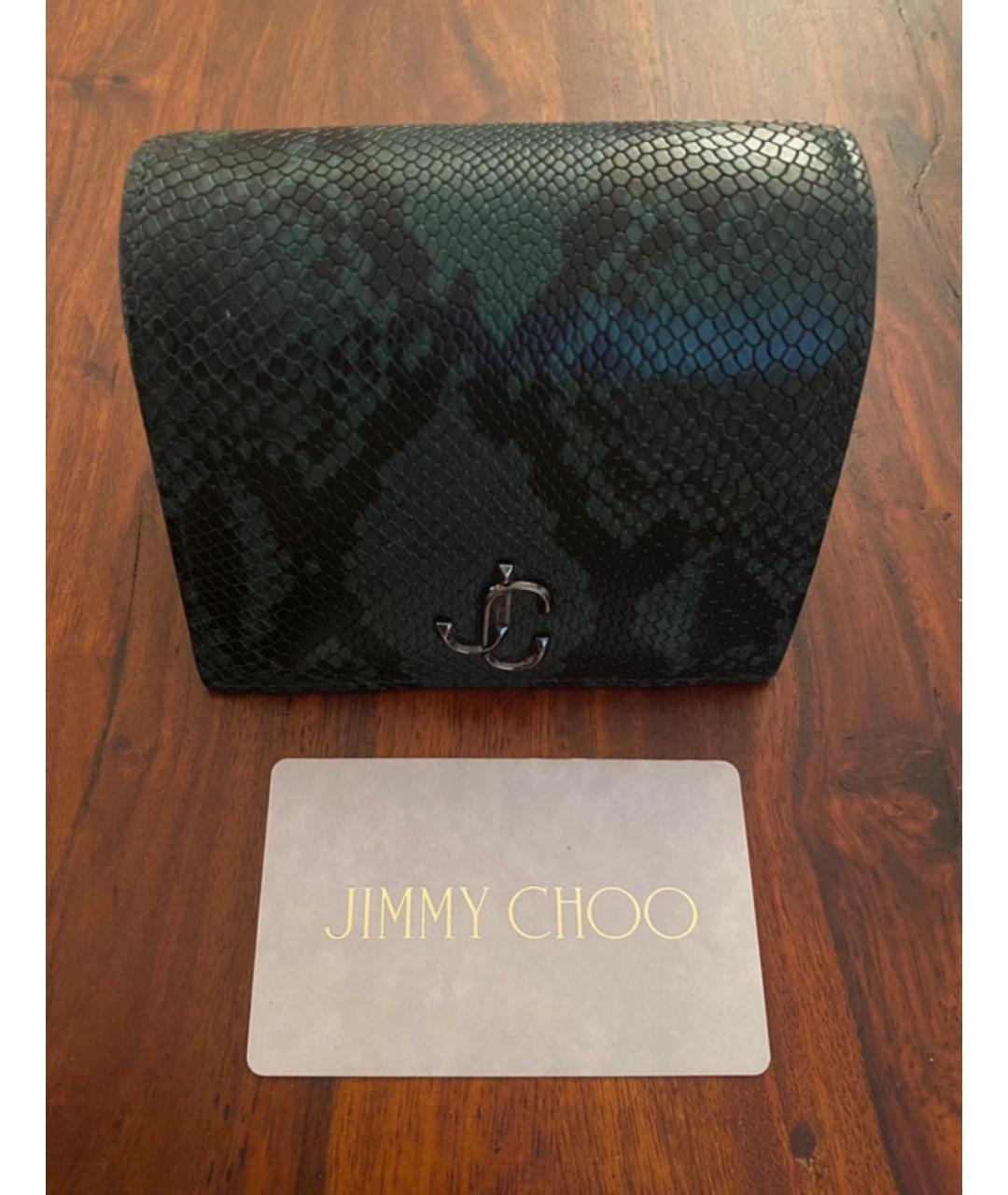 JIMMY CHOO Зеленый кожаный кошелек, фото 5