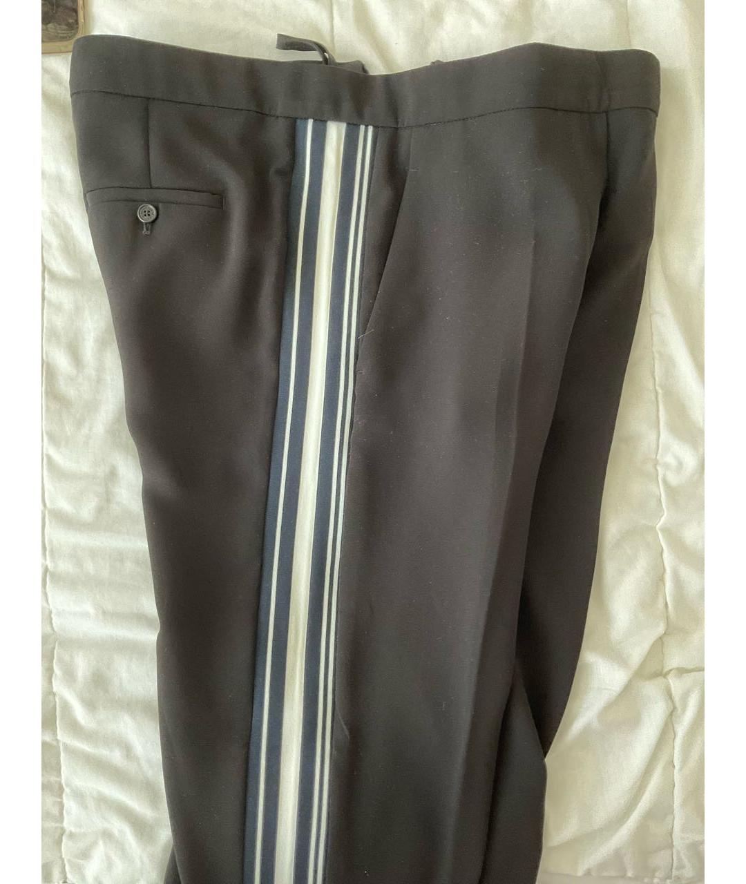 NEIL BARRETT Черные полиэстеровые брюки широкие, фото 7
