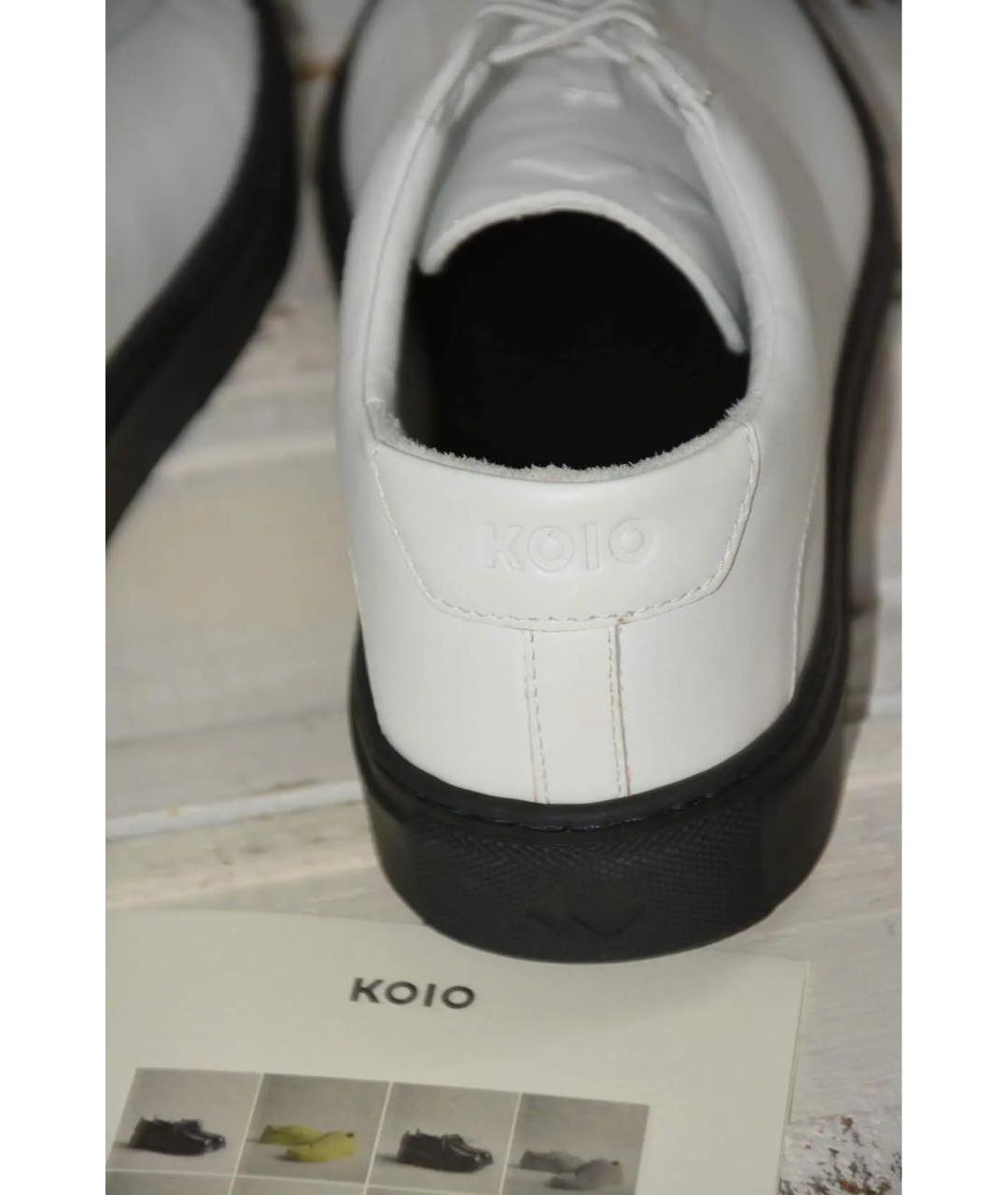 KOIO Белые кожаные кеды, фото 7