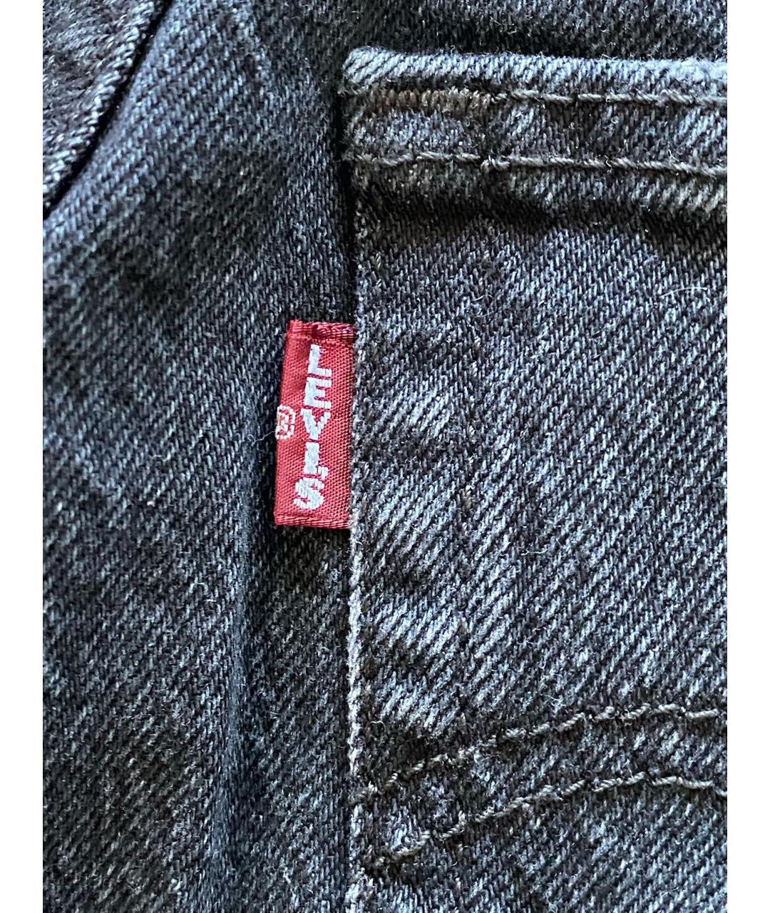 LEVI'S Черные хлопковые прямые джинсы, фото 6