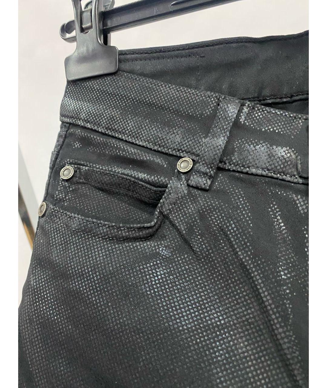 PLEIN SUD JEANIUS Черные хлопко-эластановые джинсы слим, фото 5