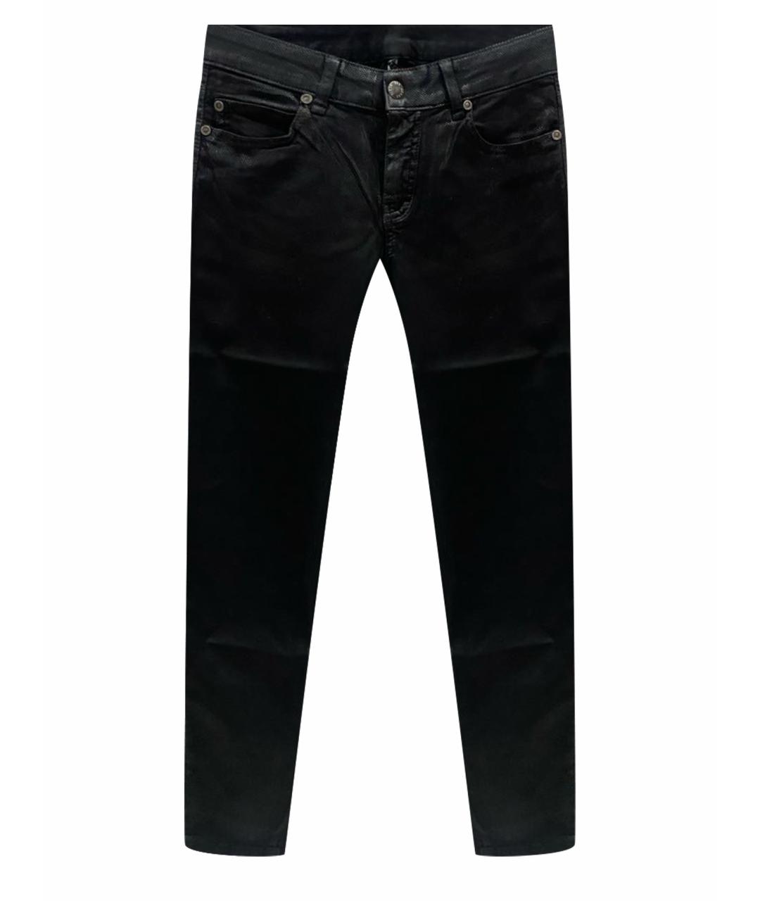 PLEIN SUD JEANIUS Черные хлопко-эластановые джинсы слим, фото 1