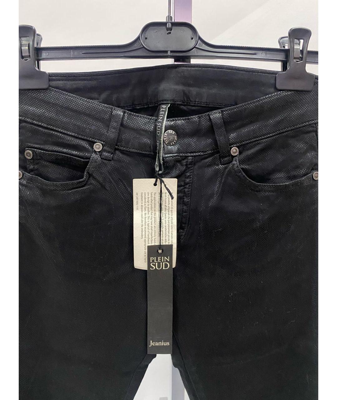 PLEIN SUD JEANIUS Черные хлопко-эластановые джинсы слим, фото 3