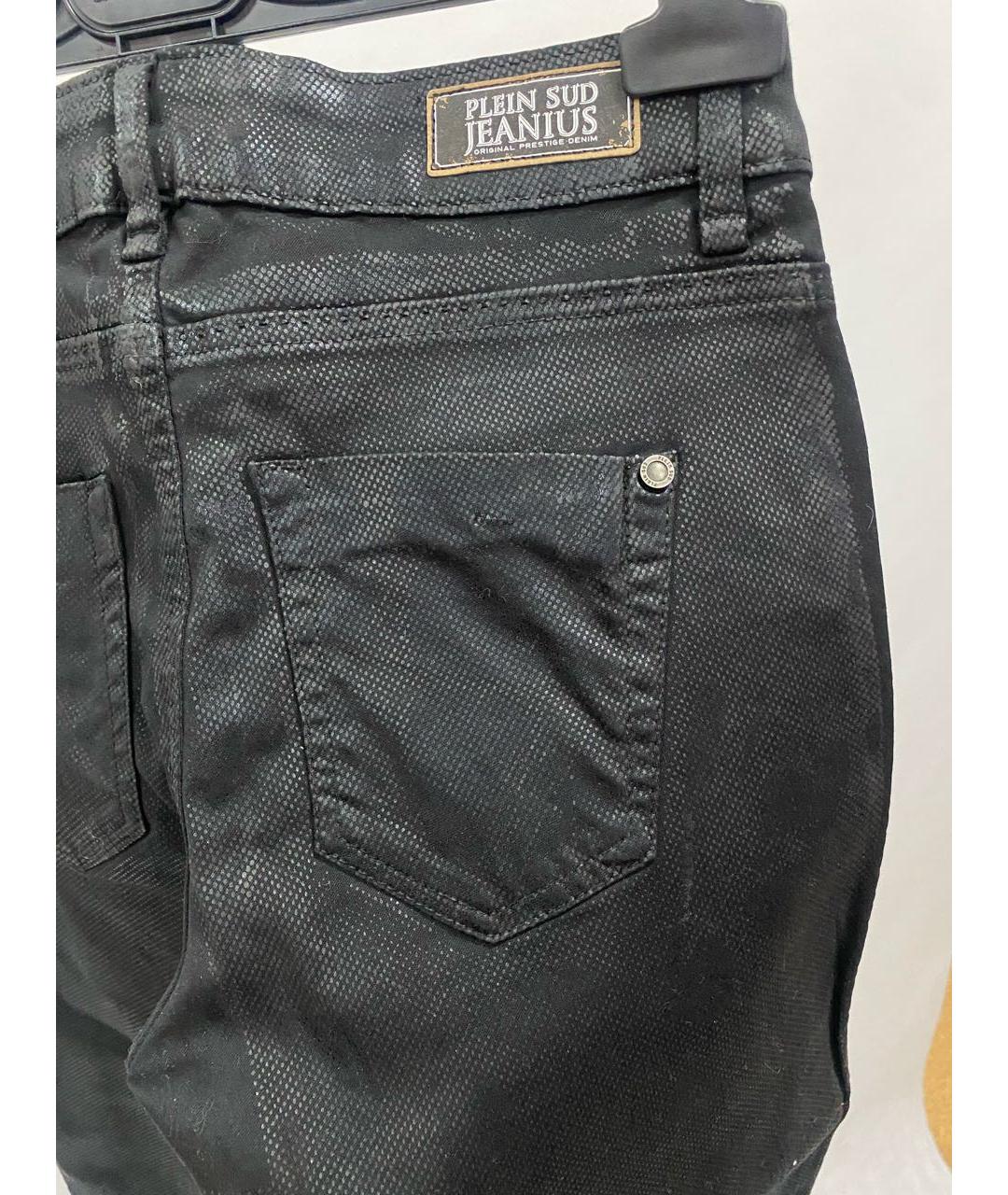 PLEIN SUD JEANIUS Черные хлопко-эластановые джинсы слим, фото 7