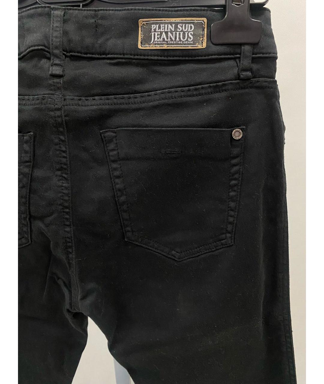 PLEIN SUD JEANIUS Черные хлопко-эластановые джинсы слим, фото 8