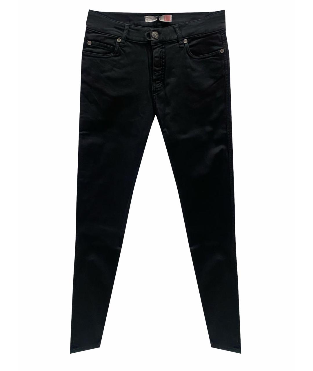 PLEIN SUD JEANIUS Черные хлопко-эластановые джинсы слим, фото 1