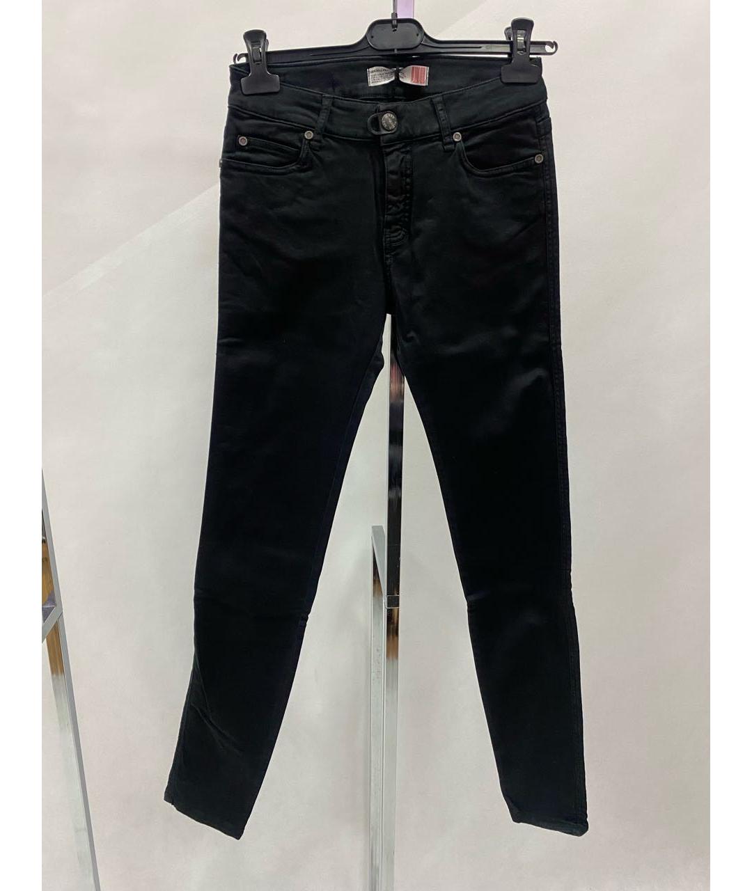 PLEIN SUD JEANIUS Черные хлопко-эластановые джинсы слим, фото 9