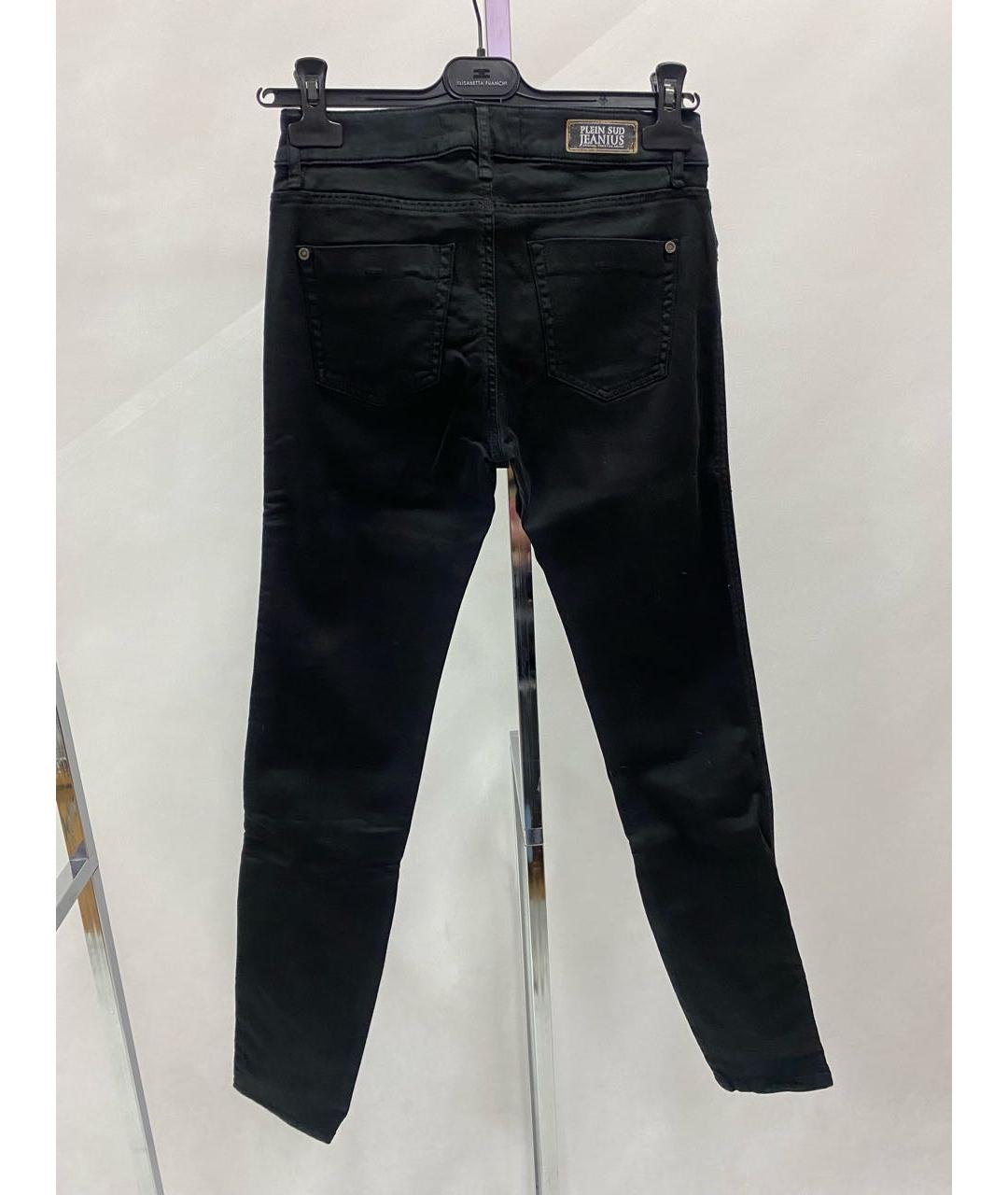 PLEIN SUD JEANIUS Черные хлопко-эластановые джинсы слим, фото 2