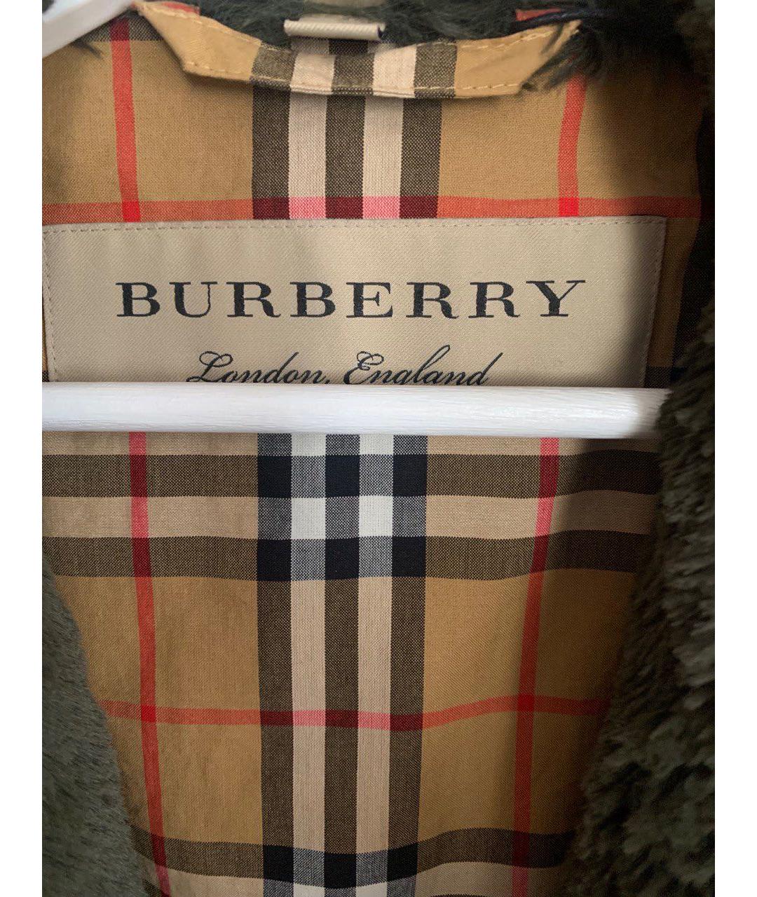 BURBERRY Зеленая шуба, фото 4