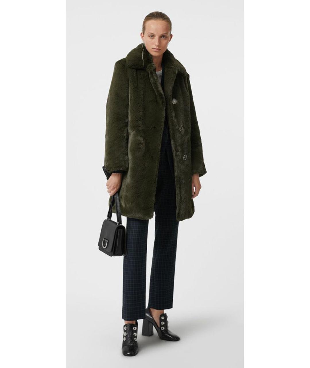 BURBERRY Зеленая шуба, фото 2
