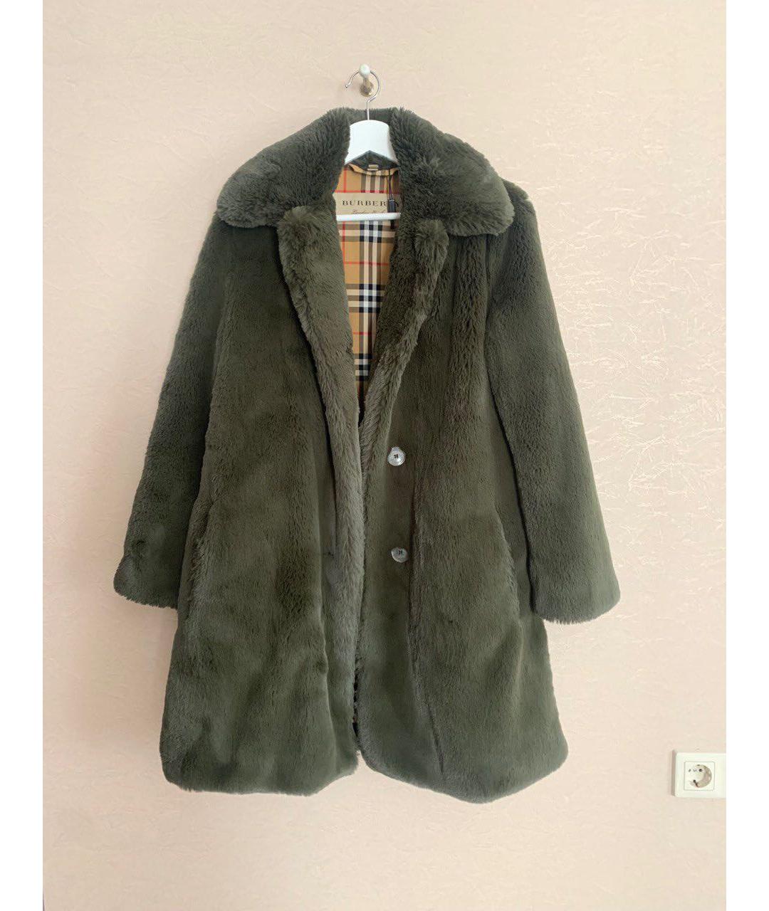 BURBERRY Зеленая шуба, фото 3
