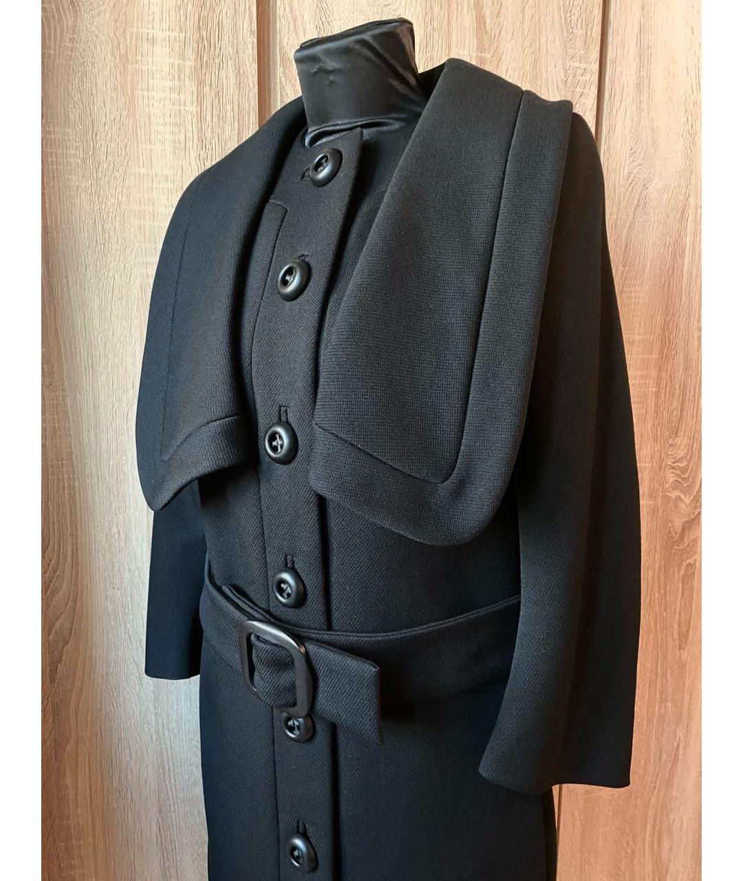 PRADA Черное шерстяное пальто, фото 6