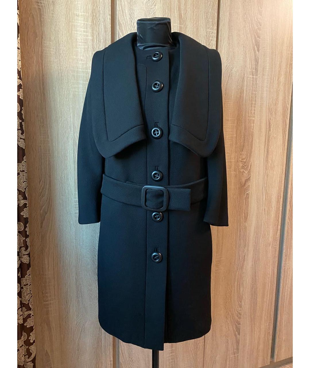 PRADA Черное шерстяное пальто, фото 9