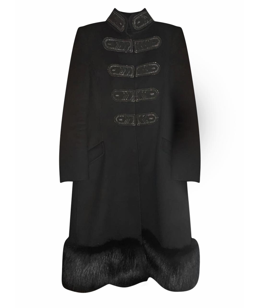 ERMANNO SCERVINO Черное кашемировое пальто, фото 1