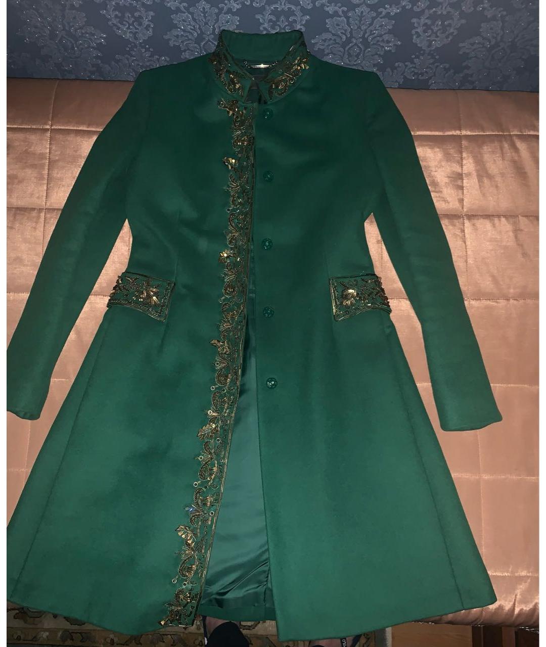 ALBERTA FERRETTI Зеленые кашемировое пальто, фото 6
