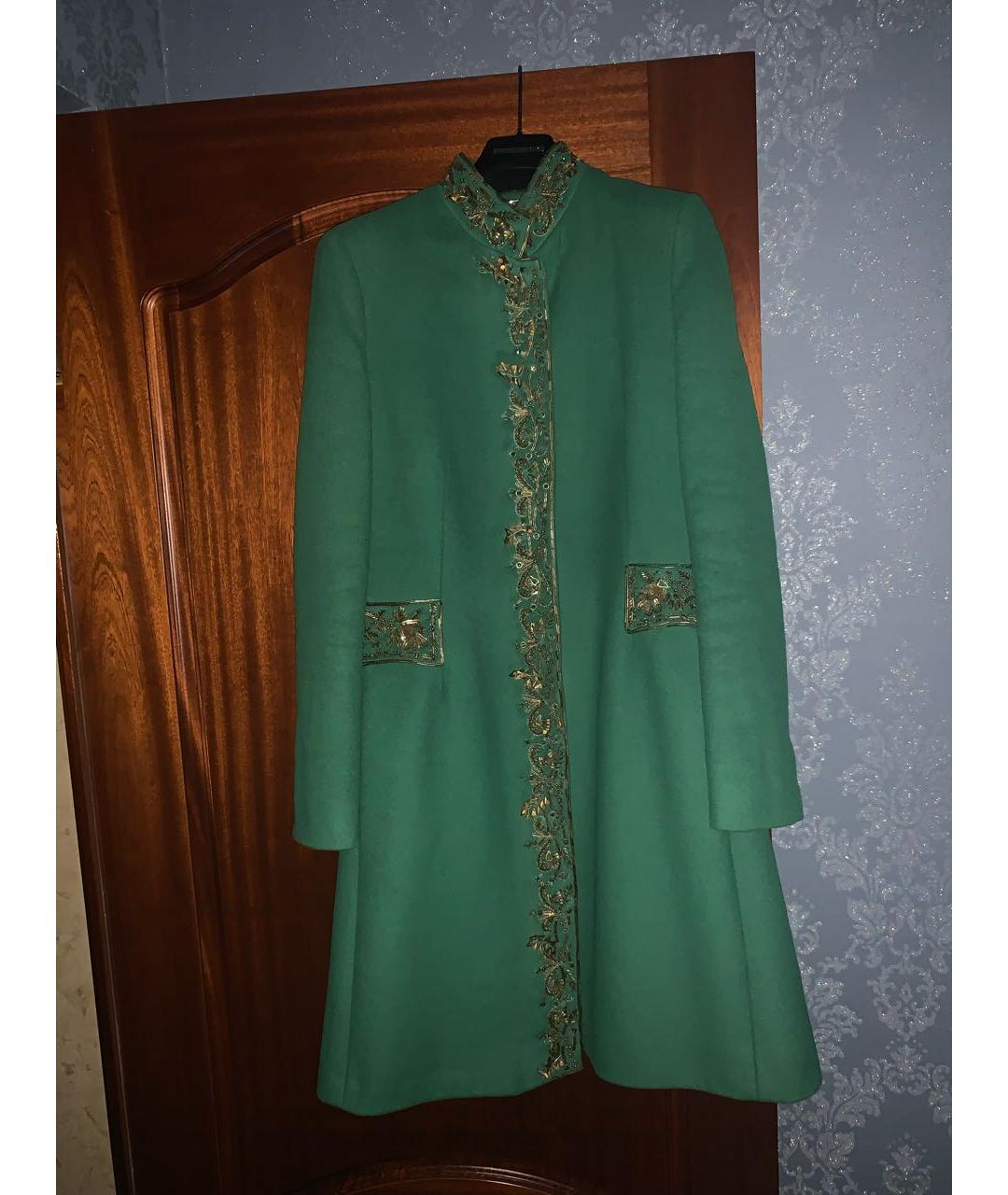 ALBERTA FERRETTI Зеленые кашемировое пальто, фото 9