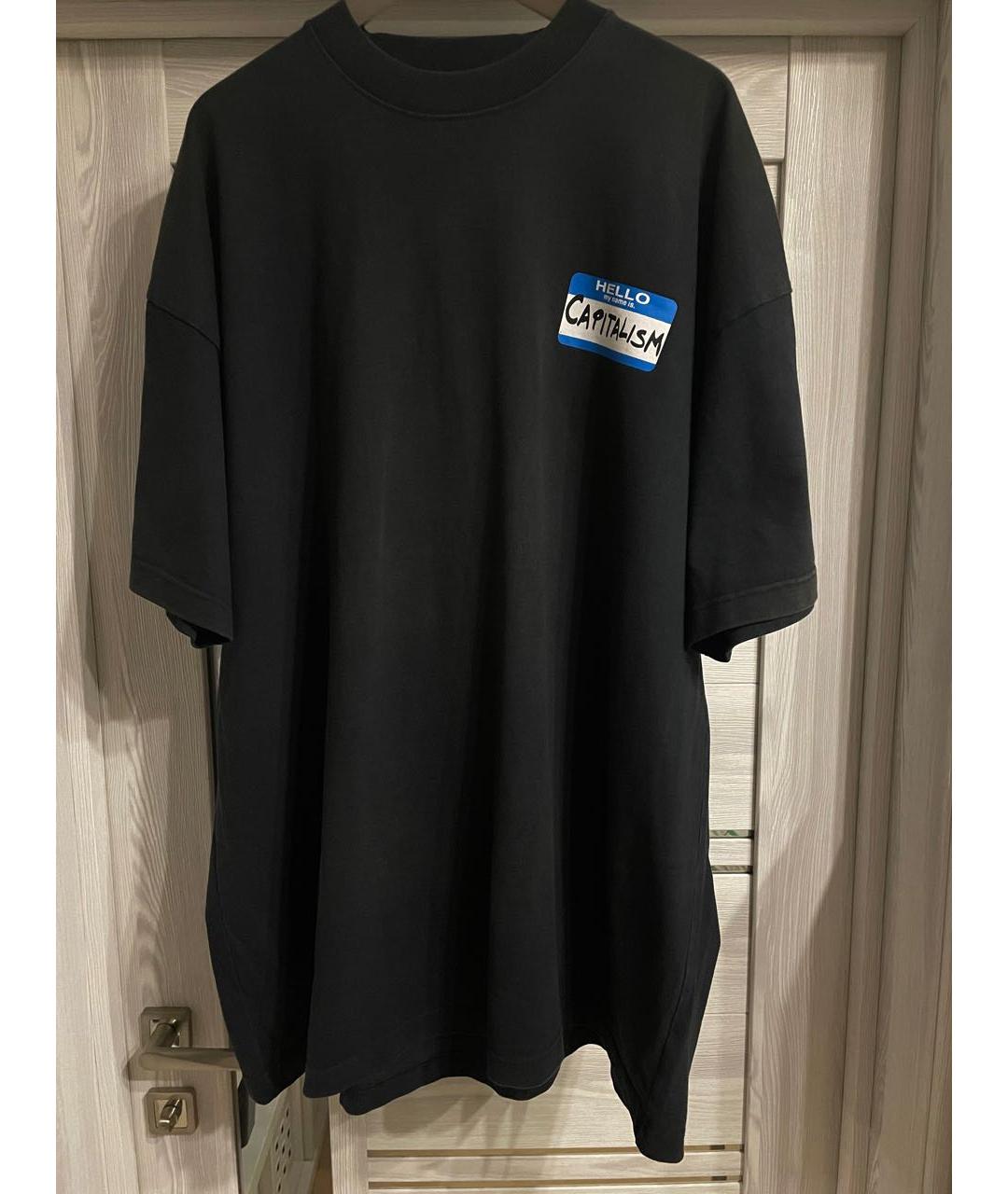 VETEMENTS Черная майка, фото 4