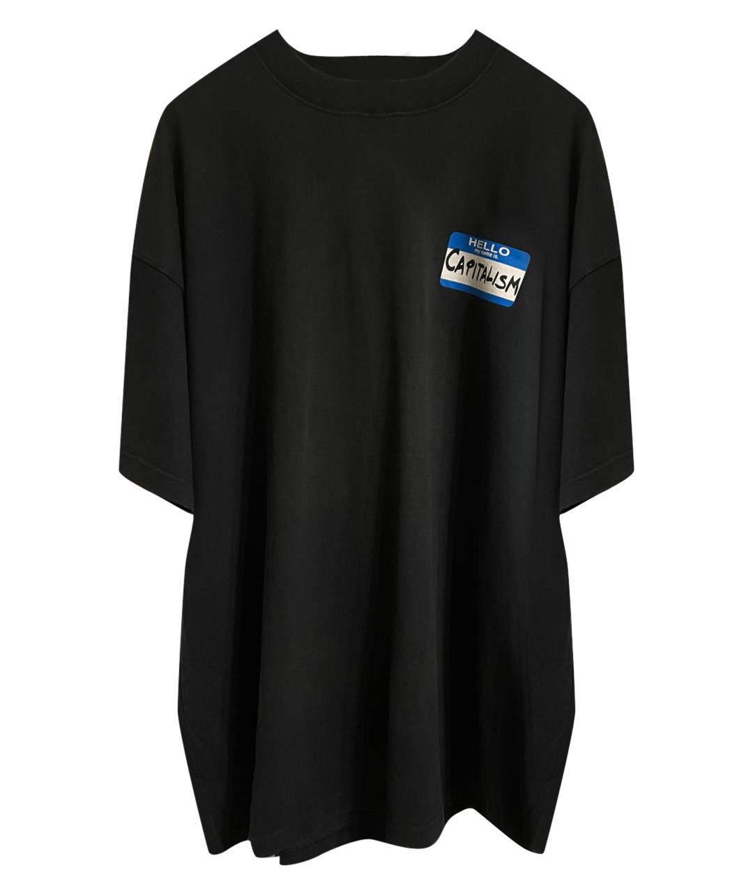 VETEMENTS Черная майка, фото 1