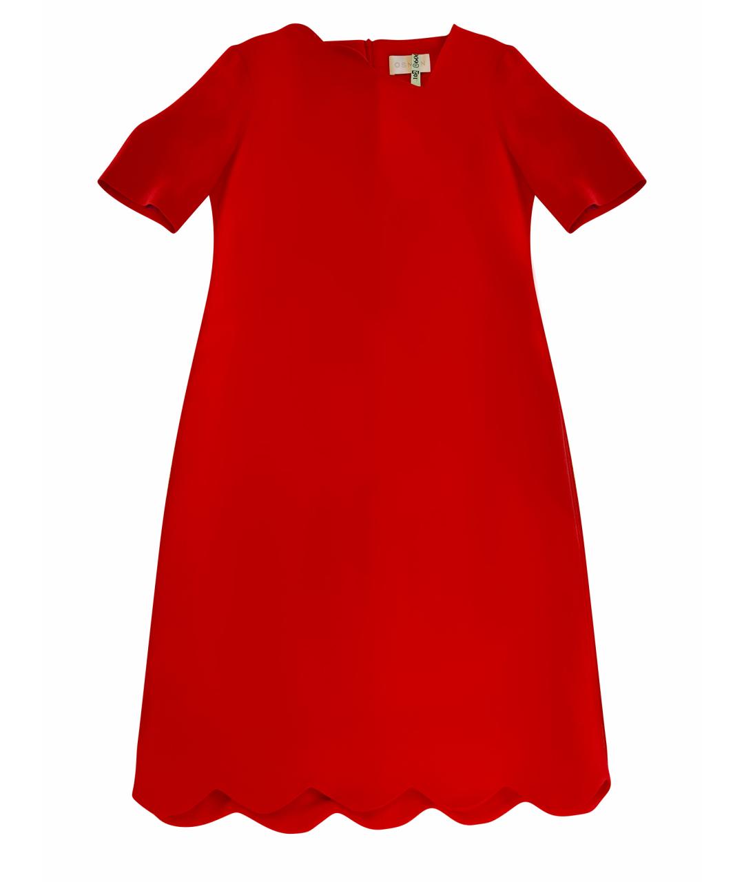 OSMAN Красное ацетатное коктейльное платье, фото 1