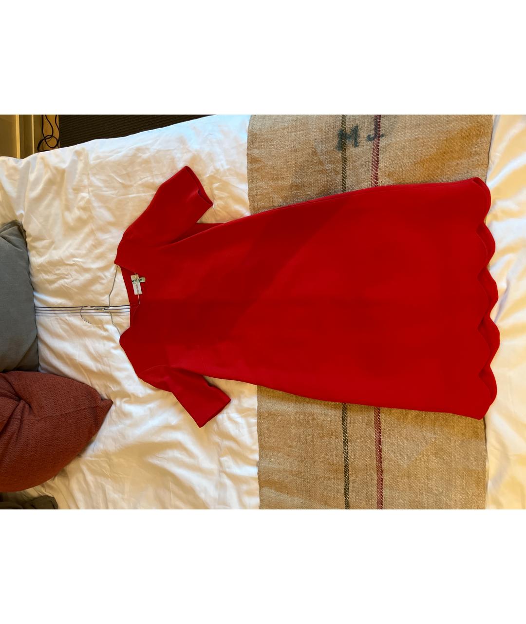 OSMAN Красное ацетатное коктейльное платье, фото 5