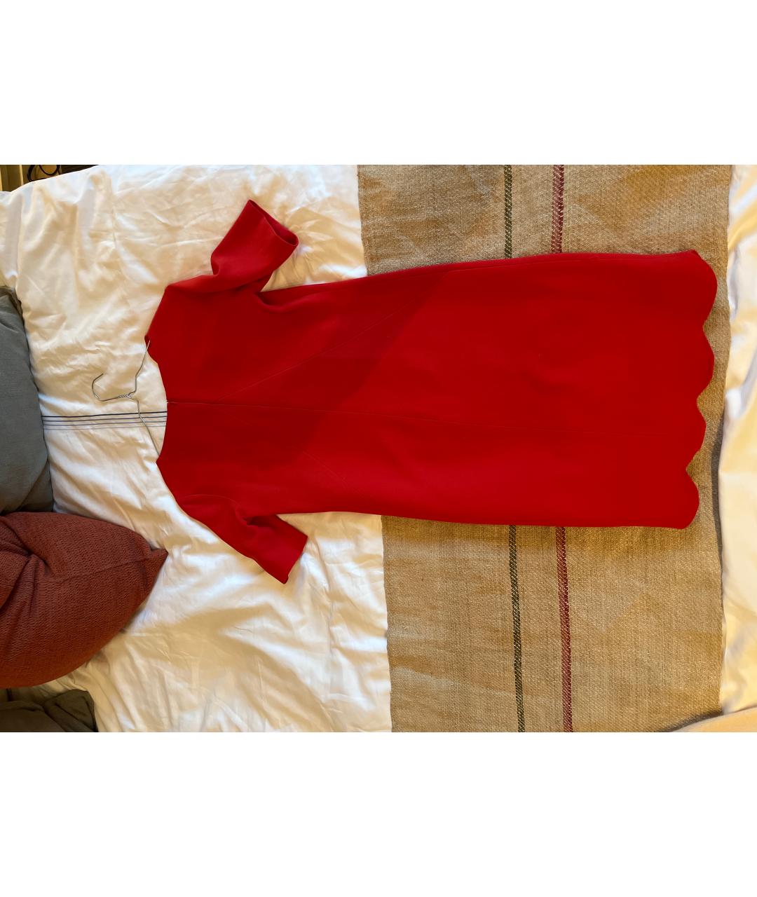 OSMAN Красное ацетатное коктейльное платье, фото 2
