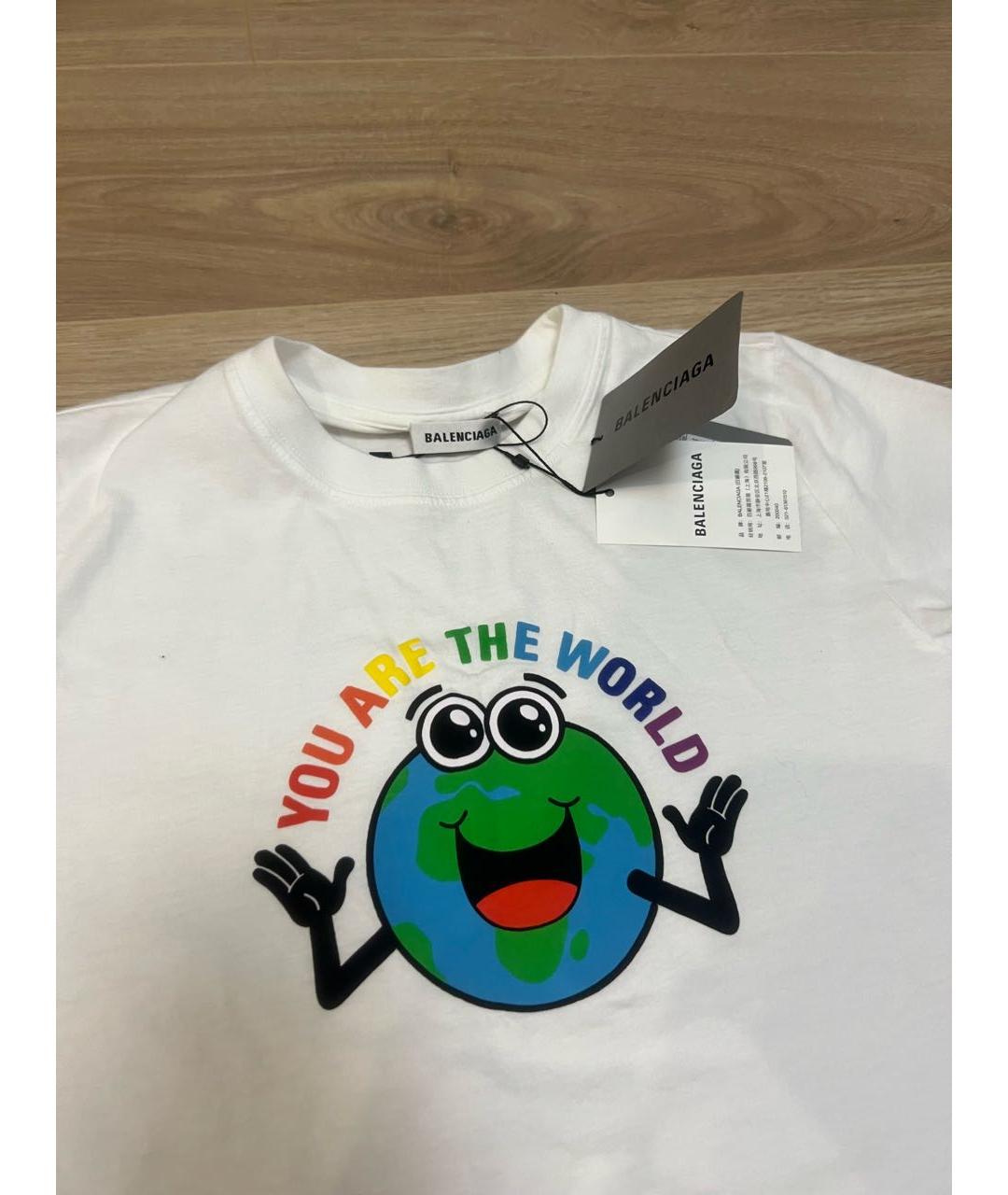 BALENCIAGA Белый хлопковый детская футболка / топ, фото 3