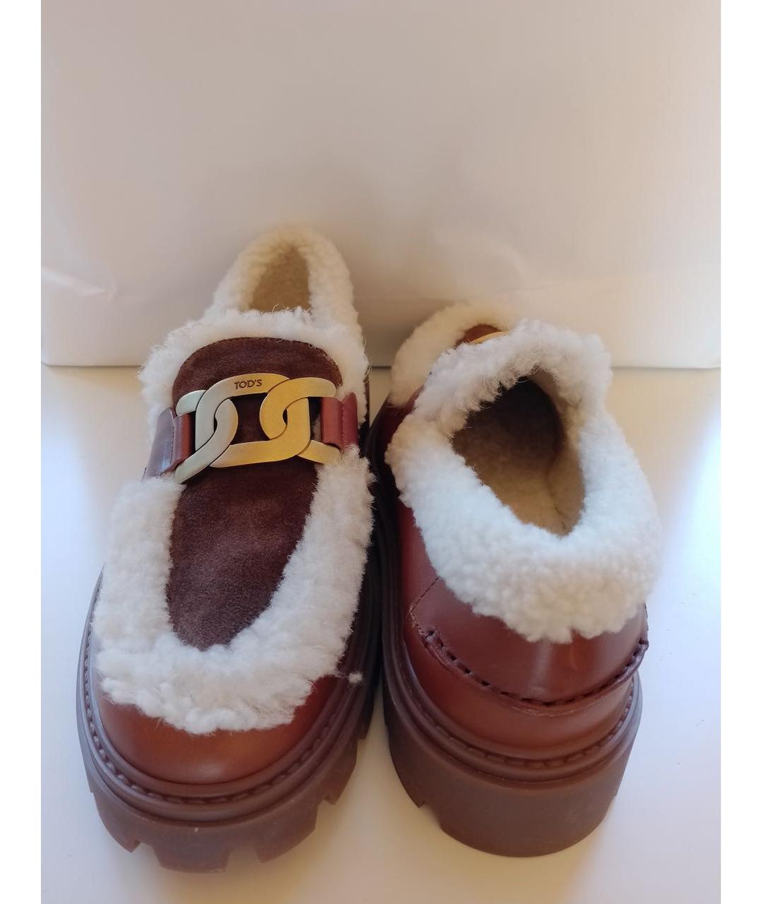 TOD'S Коричневые кожаные лоферы, фото 3