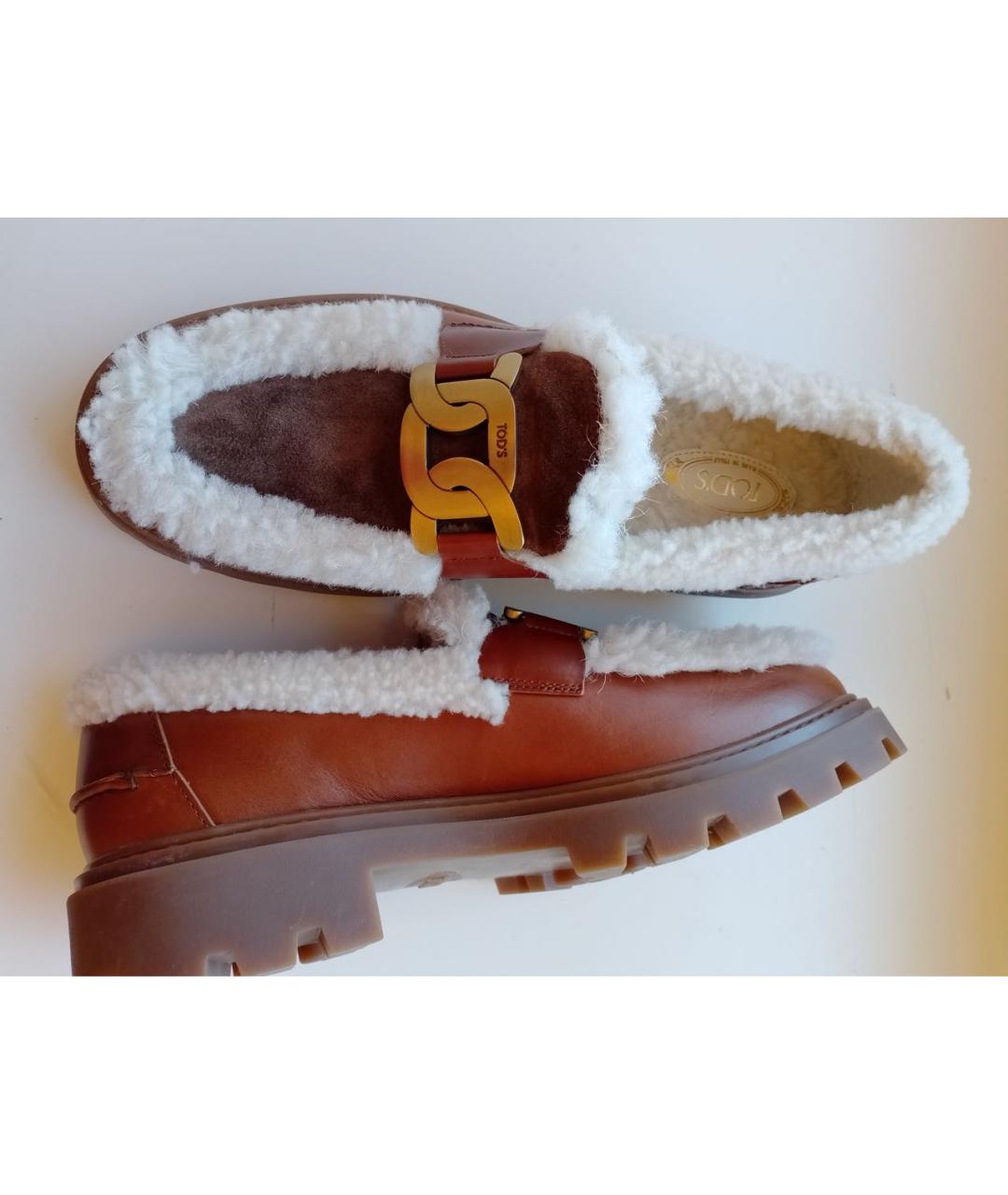 TOD'S Коричневые кожаные лоферы, фото 2