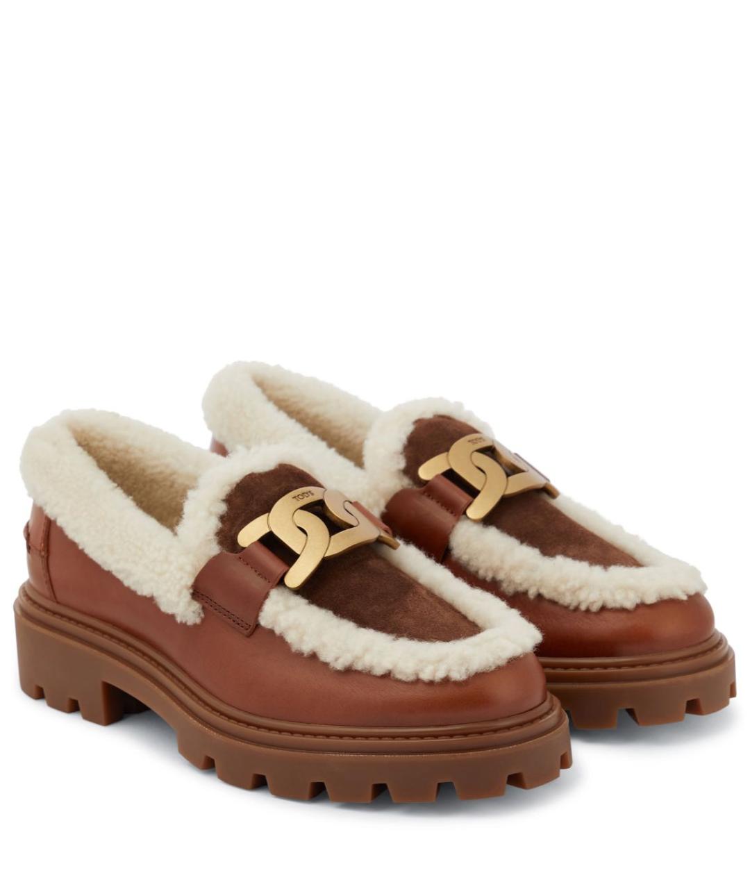 TOD'S Коричневые кожаные лоферы, фото 9