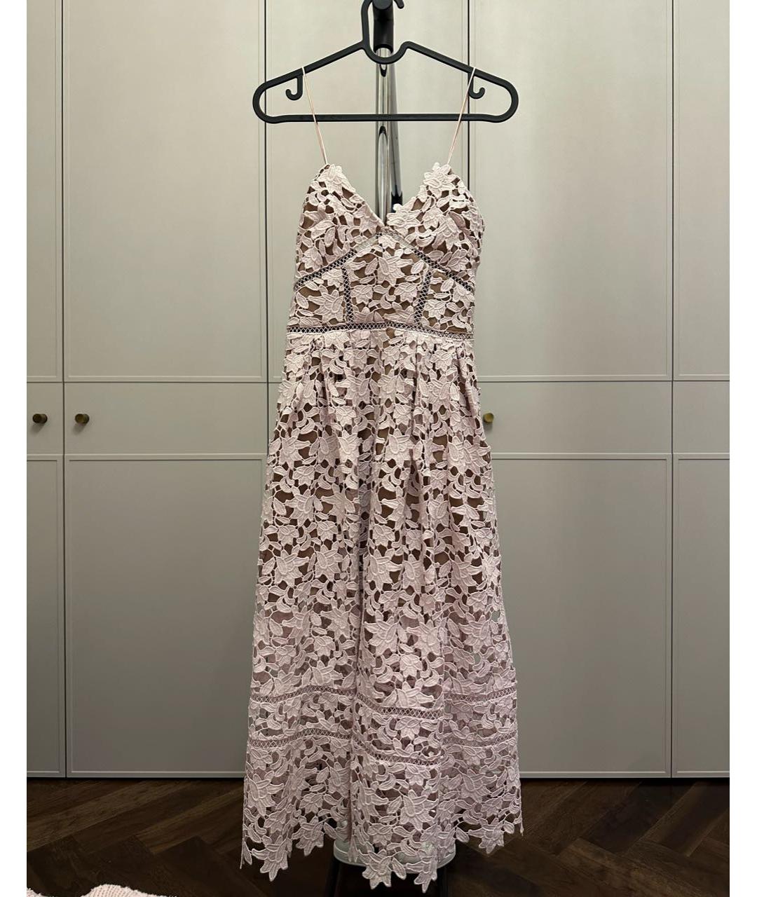 SELF-PORTRAIT Розовое полиэстеровое коктейльное платье, фото 6