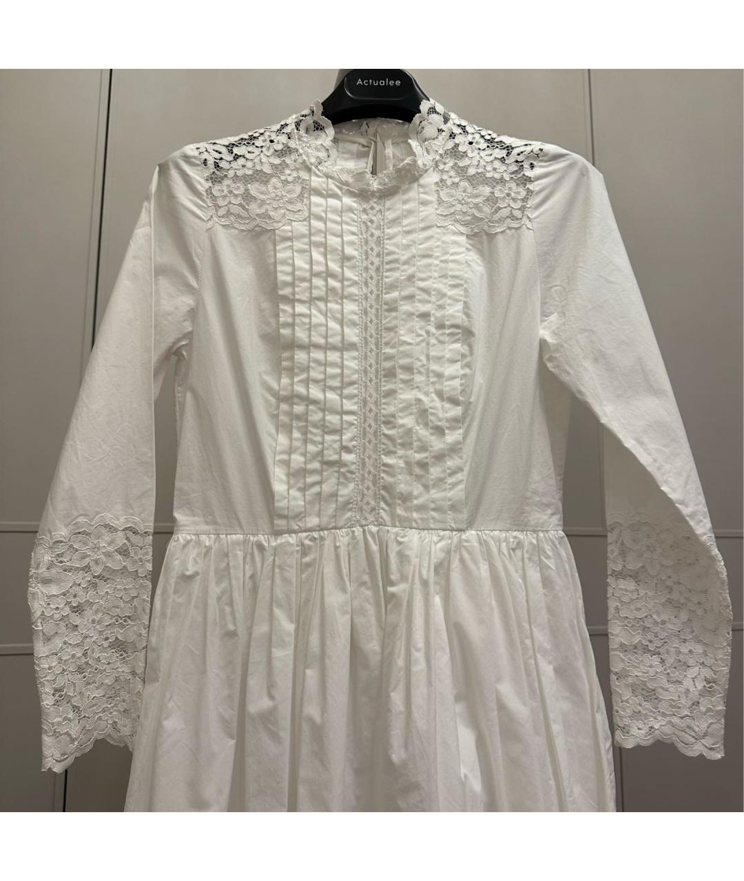 SANDRO Белое кружевное повседневное платье, фото 4