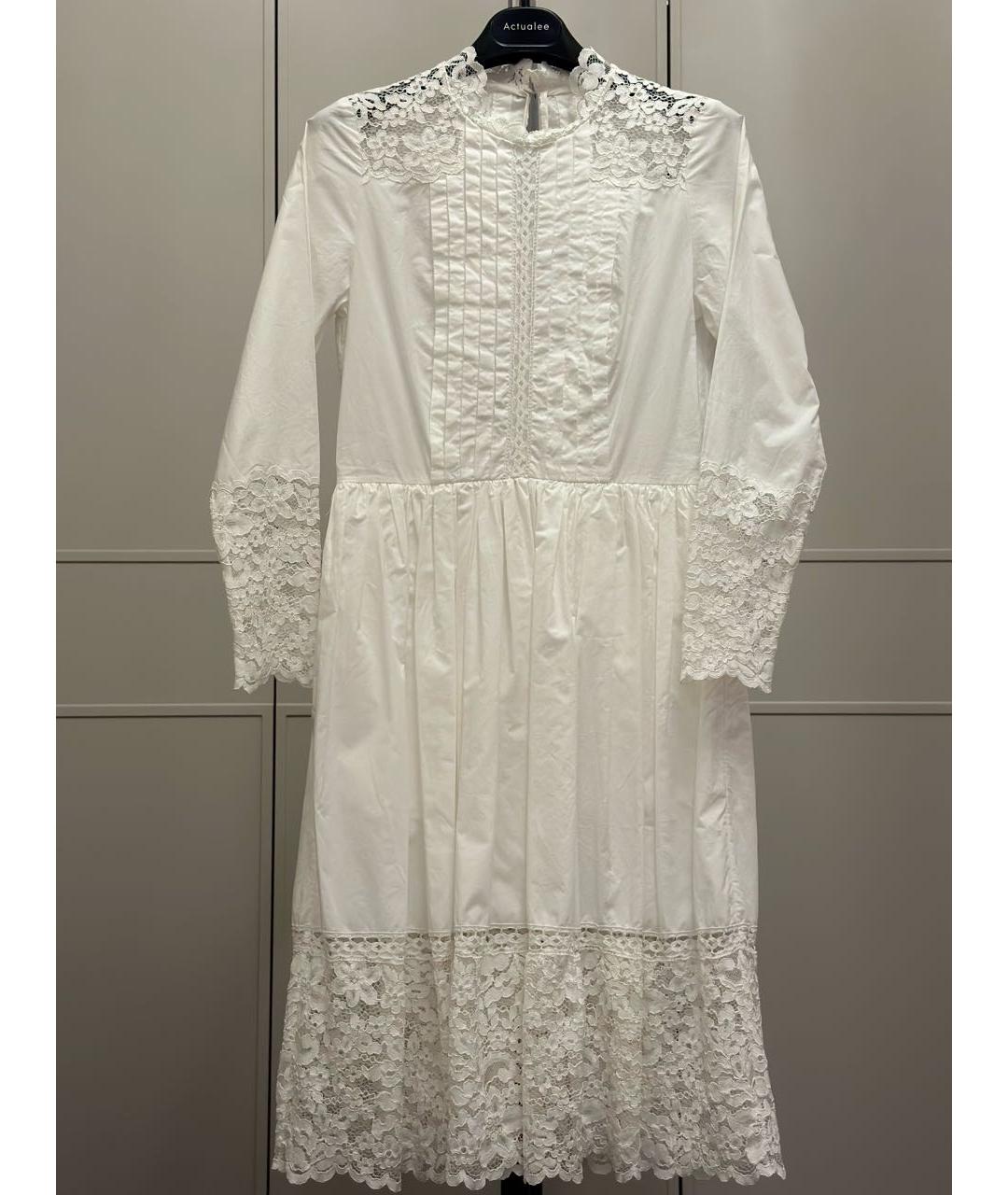 SANDRO Белое кружевное повседневное платье, фото 6