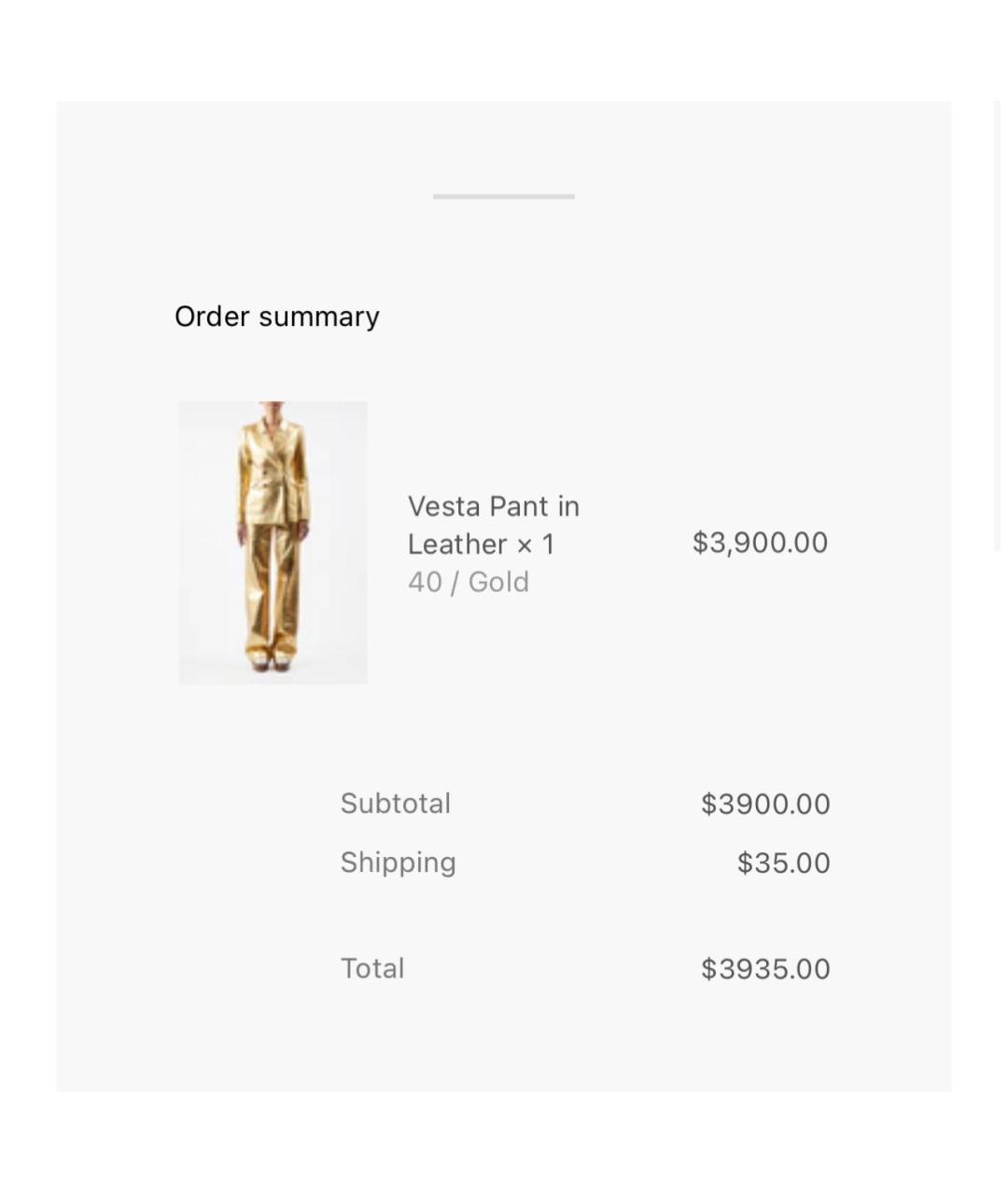 GABRIELA HEARST Золотые кожаные брюки широкие, фото 5