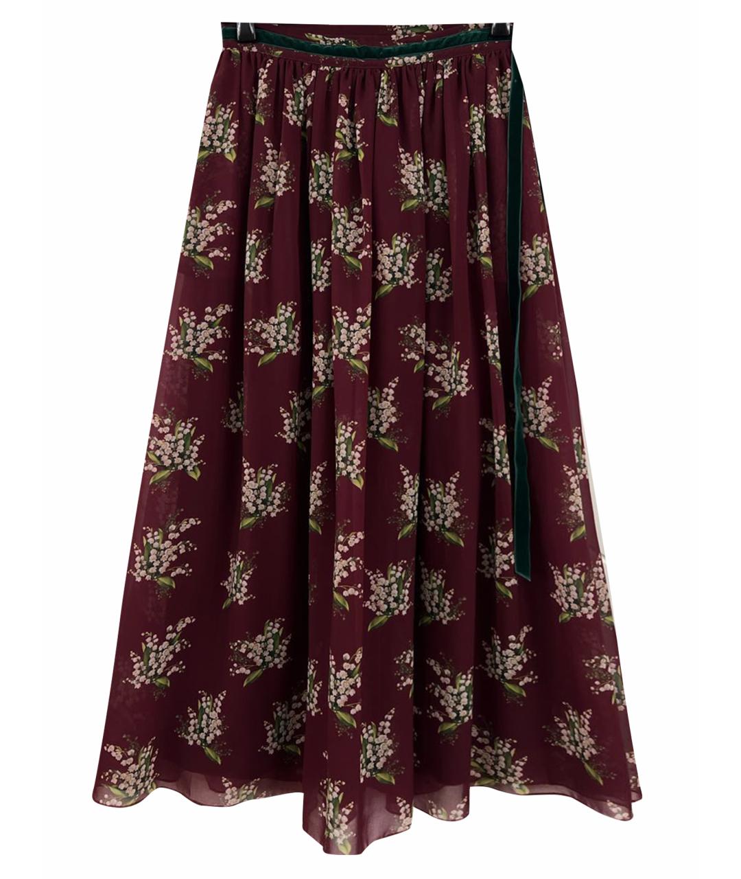 BLUGIRL Бордовая юбка миди, фото 1