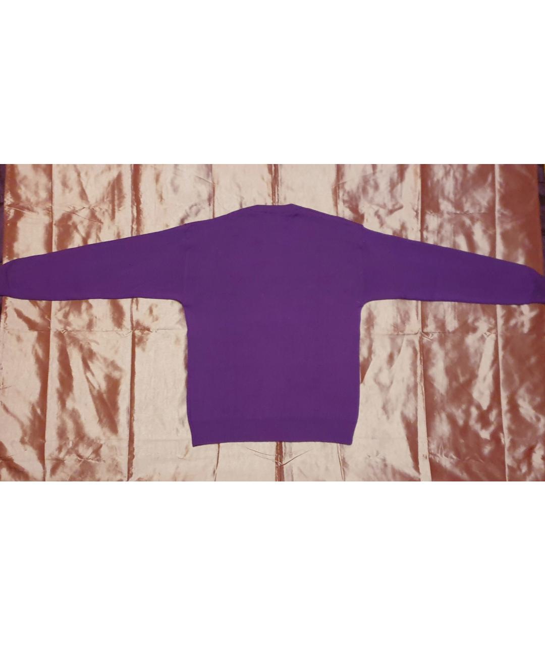 BOUTIQUE MOSCHINO Фиолетовый шерстяной джемпер / свитер, фото 2