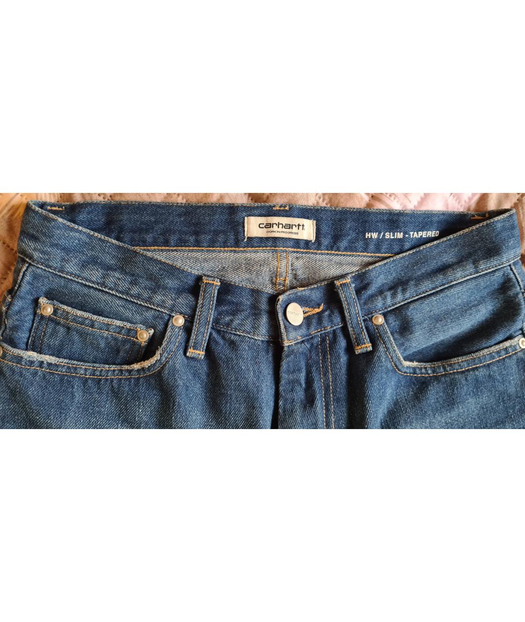 CARHARTT Синие хлопковые джинсы слим, фото 2