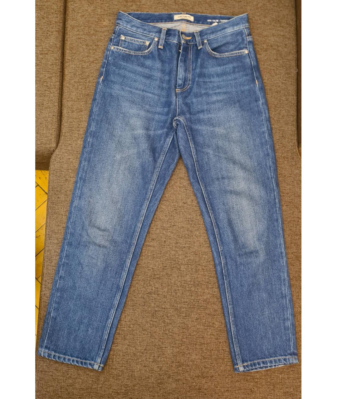 CARHARTT Синие хлопковые джинсы слим, фото 5